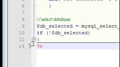 PHP Tutorial - 25 - Selecting a MySQL Database