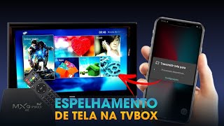 Como Espelhar a Tela do Celular na TV BOX MXQ PRO 4k 5G - Áudio em 2023 AirScreen AirPlay & Cast