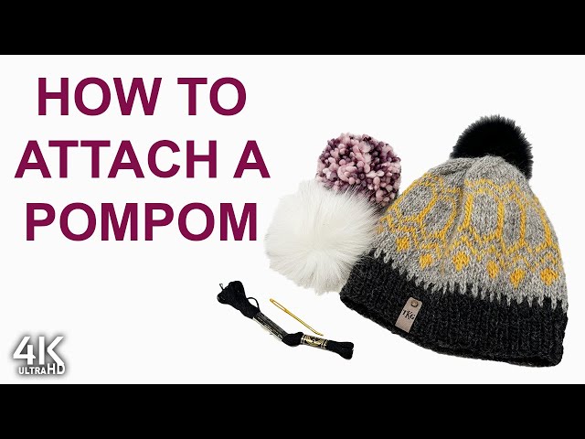 How I make a Button Pompom on my Hat ❤ TUTORIAL ❤ knitting ILove