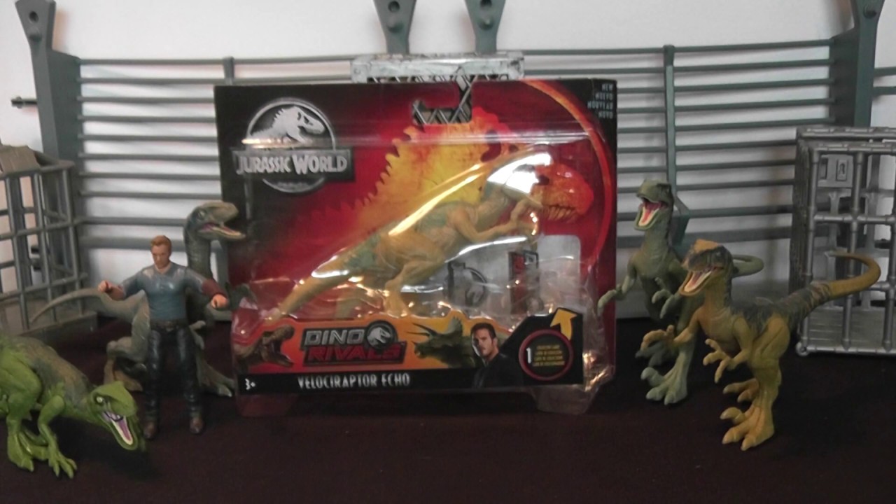 Jurassic World Dino Rivals Echo Velociraptor Mattel Toy Review - YouTube