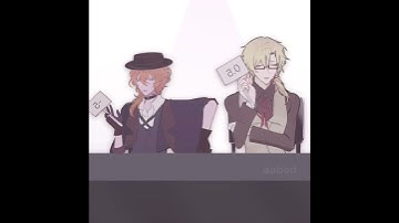 If I were Kunikida and Chuuya I’d be looking too… 🤭 #bsd #dazai #ship #gacha