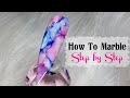 How to Create Marble Nail Art using DIY Alcohol Ink