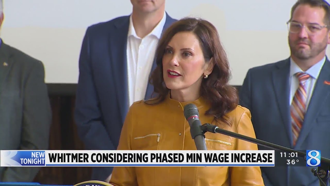 Whitmer considers phased minimum wage increase - YouTube