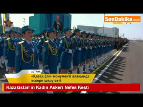 Kazakistan’ın Kadın Askeri Nefes Kesti.