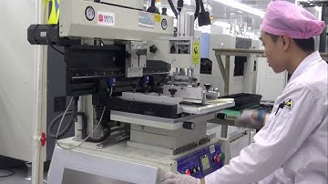 Semi-automatic solder paste printing press method video