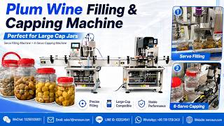 Plum Wine Filling & Capping Machine | Servo Filling + 6-Servo Capping for Large Cap Jars