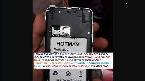 HOTMAX R30 MT6580 DEAD RECOVER, FRP REMOVE, HANG LOGO SOLVE FIRMWARE 100% OK