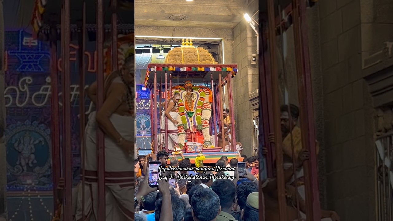 Mylapore Kapaleeshwarar Panguni Utsavam 2026 Day 9 - Bhikshadanar 🤩 #mylapore #chennai #mahadev
