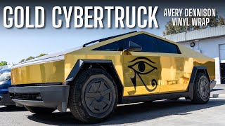 GOLD CYBERTRUCK - Avery Dennison SF100 Gloss Gold Conform Chrome Vinyl Wrap