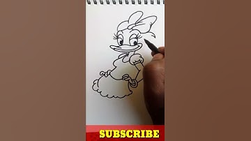 HOW TO DRAW DAISY DUCK EASY STEP BY STEP