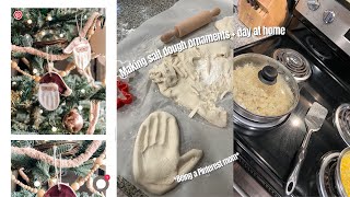 Day at home + making salt dough ornaments *in my Pinterest mom era* | VLOGMAS day 2