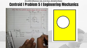 How to find Centroid of Composite Area | Centroid | Centre of Gravity | Mechanics | Problem 5 | 9.6