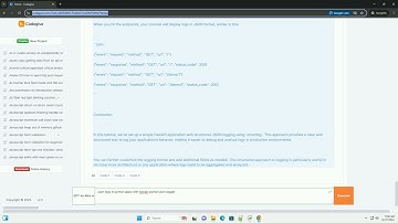 json logs in python apps with fastapi python json logger