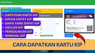 CARA MENDAPATKAN KARTU KIP / PIP OLEH SIAPA SAJA