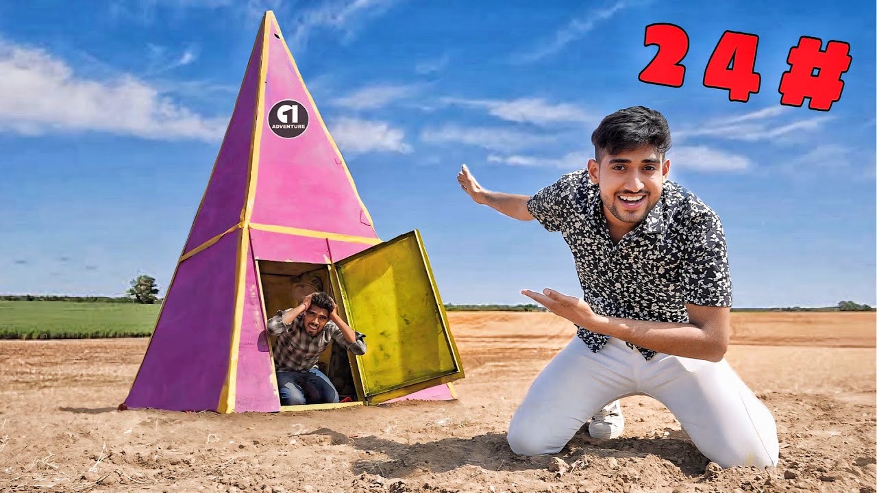 Living in triangular house for 24 hours - YouTube