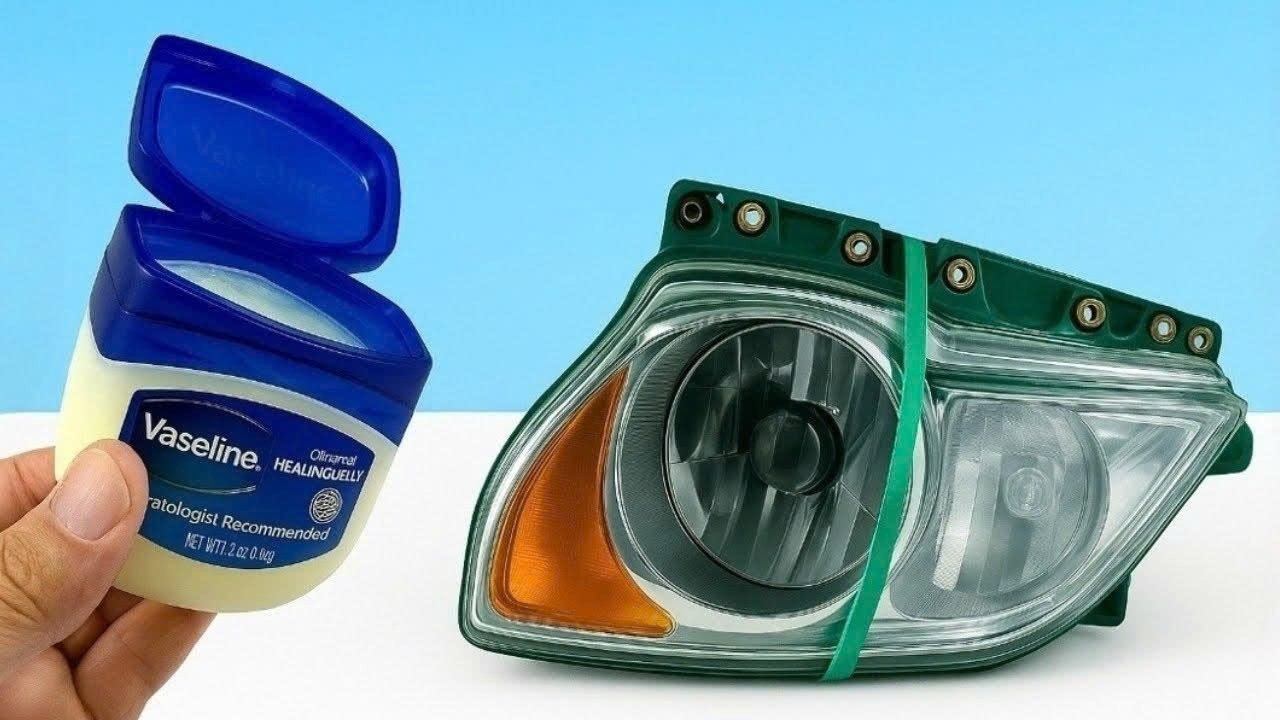 Верните старым фарам первозданный вид за 1 минуту с помощью вазелина — простой трюк своими руками.