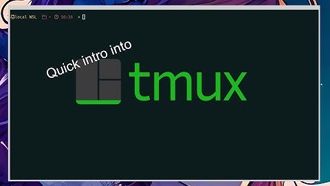 Quick intro to tmux