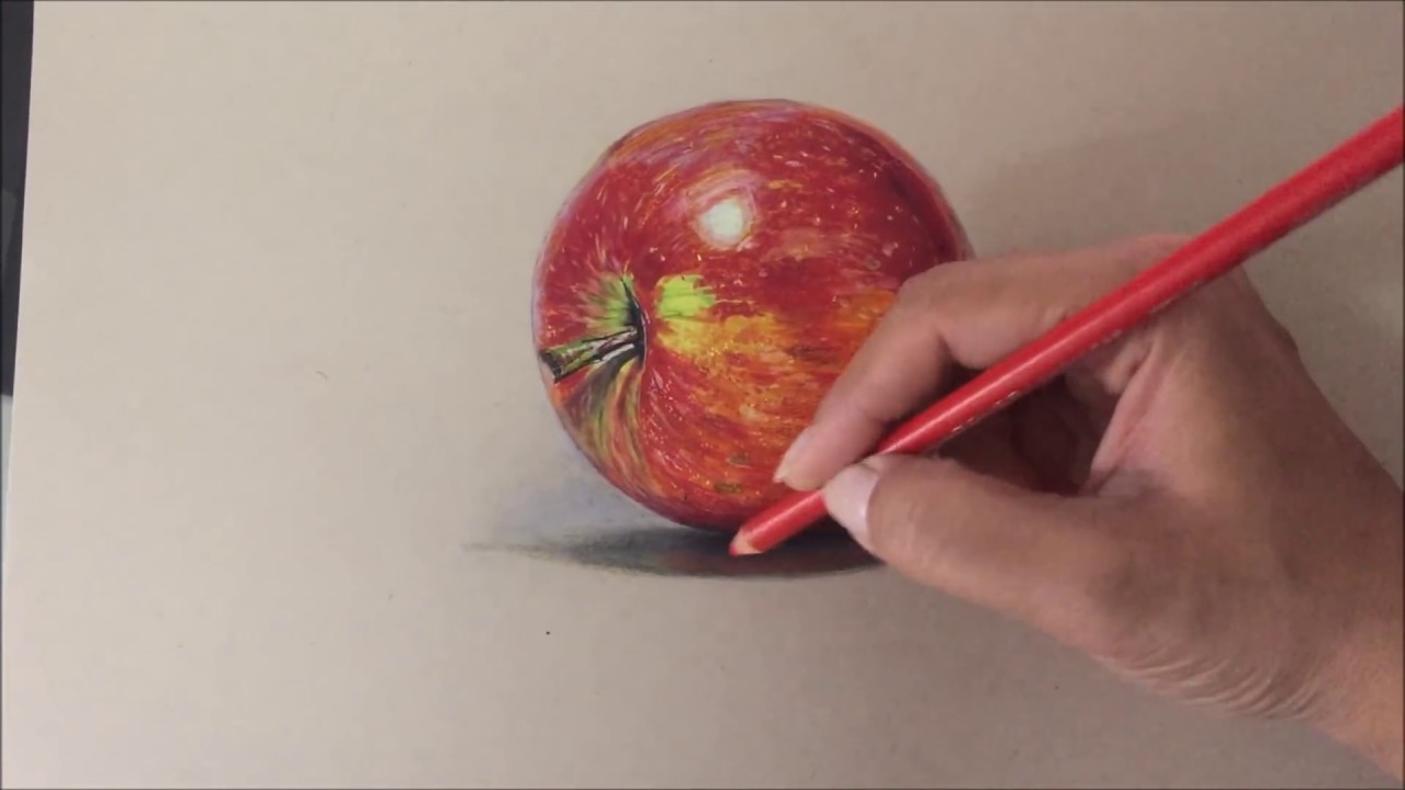 Free Photos  3D Art Presenting Image Of Hand Drawing Realistic Red Apple  With Pencil Generative AI  FreePixelcom