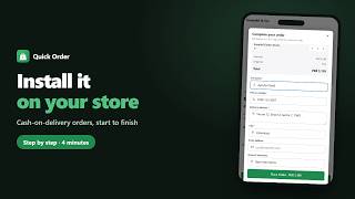 Quick Order — Install the cash-on-delivery app on your shopify store