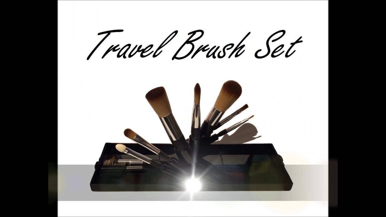 Travel Brush Set by Da Vinci Cosmetics 9 brush set