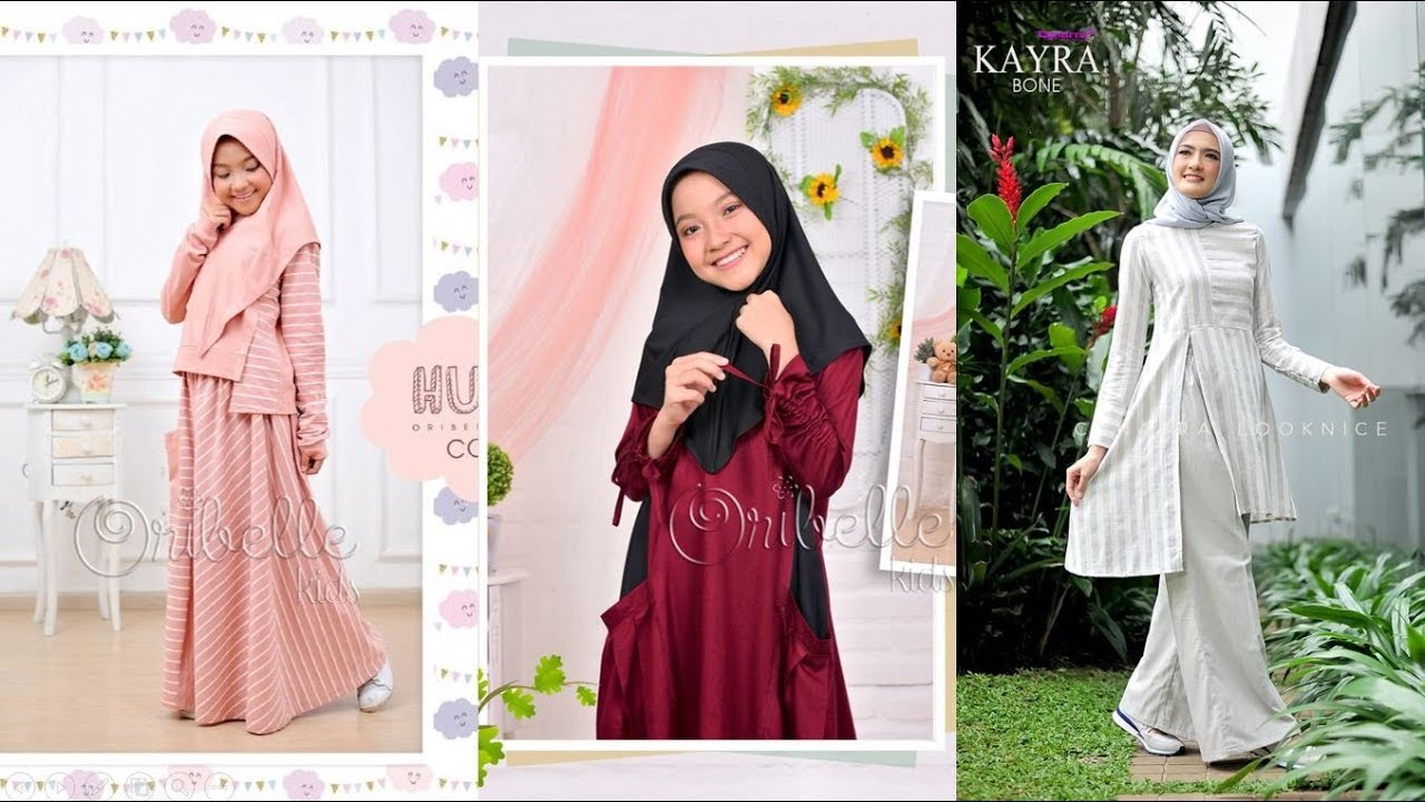  Baju  Setelan Anak  Perempuan  dan Dewasa  Serta Gamis Anak  