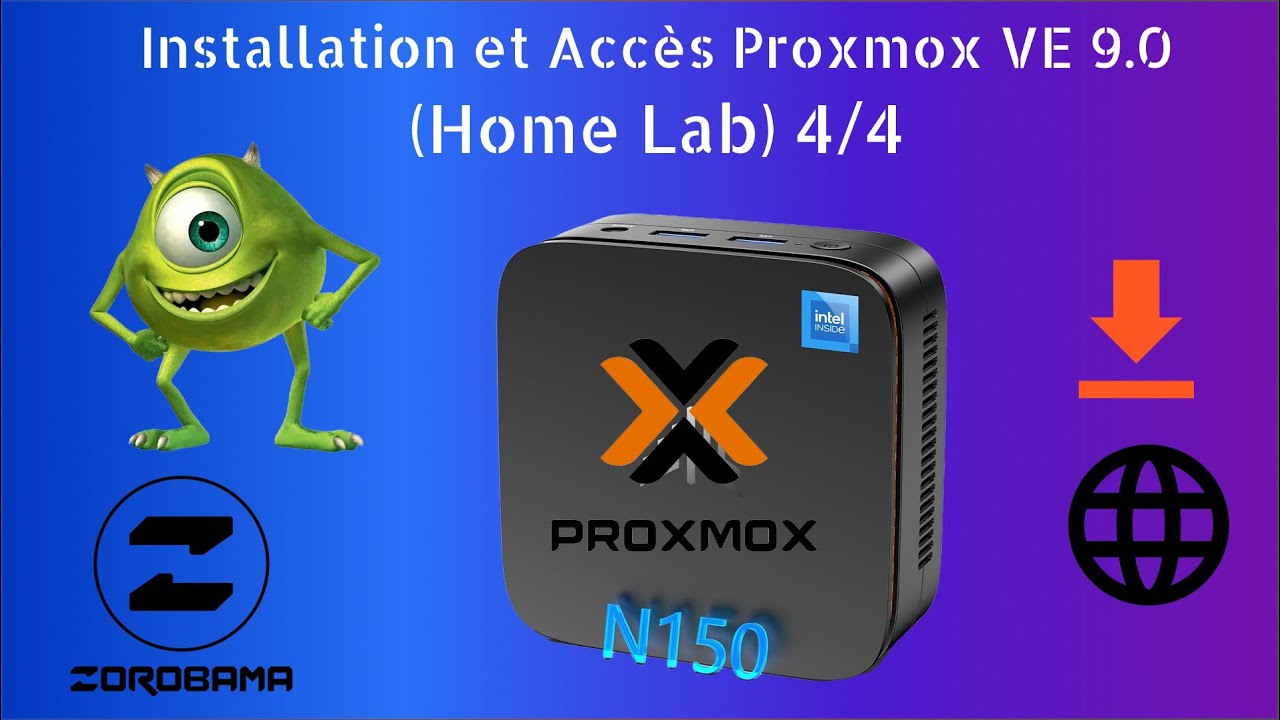 Installation et Accès Proxmox VE 9.0!! NUC - 4/4 (Home Lab) - YouTube