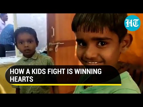 Kids take classroom fight to amused Andhra cops: Video viral