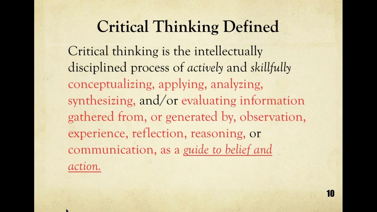 Intro to Critical thinking