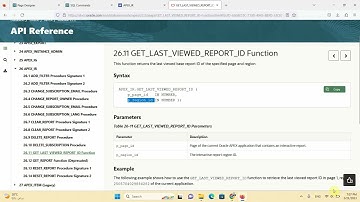 Oracle APEX API (APEX_IR ) : GET_LAST_VIEWED_REPORT_ID Function