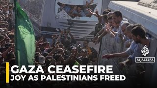 Gaza ceasefire: Joy as Palestinians freed after Israeli captives released
Original Upload: https://www.youtube.com/watch?v=3bD3QGAFRng
The release of nearly two thousand Palestinians imprisoned in Israeli jails begins after Hamas frees all 20 living Israeli captives held in the Gaza Strip as part of the ceasefire deal.
Families of many of the Palestinian prisoners and detainees being released by Israel under an exchange deal say their long-awaited freedom is bittersweet after they learned their loved ones would be deported to third countries.
That includes more than 1,700 Palestinians that were detained in Gaza, since the war began.
Buses carrying the detainees have arrived in Khan Younis, where they were greeted by large crowds.
They will now have medical examinations and reunite with their families.
Al Jazeera’s Tareq Abu Azzoum joins us live from Khan Younis to discuss the latest developments.
And Nida Ibrahim joins us on set.
#GazaCeasefire #PalestinianCaptives #Gaza #Israel #Palestine #IsraelGazaWar #GazaWar #Hamas #GazaCeasefireDeal #PalestinianPrisoners #PalestinianDetainees #OccupiedWestBank #KhanYounis #AlJazeeraEnglish Gaza ceasefire: Joy as Palestinians freed after Israeli captives released