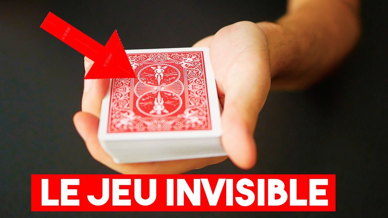 tour de magie jeu de carte invisible