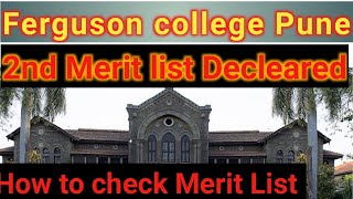 Fergusson College Pune 2nd merit list 2020