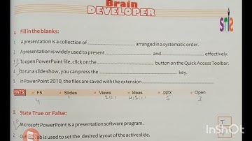 Class 4/Sub.computer/ch.8 Microsoft PowerPoint 2010(Recall Exercises)by Ms.Anjum