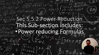 5 5 2 Power Reduction Formulas