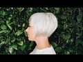 SHORT BOB HAIRCUT, asymmetrical bob haircut tutorial - NIKITOCHKIN