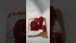 Jam/cream cheese/graham cracker #iwilltryit #foodasmr #jennthesupporter #jam #creamcheese #cracker