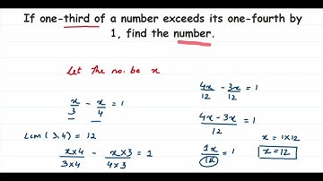 If one third of a number exceeds it
