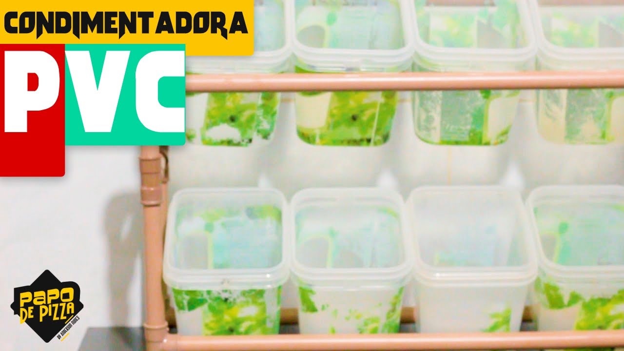 Condimentadora Pizzarola de PVC | Condimentadora para Hamburgueria | Suporte para Pizzaiolo em PVC