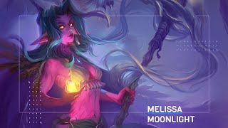 Painting Melissa Moonlight In the Shadows (Original character), Timelapse art process