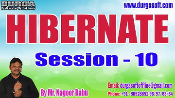 HIBERNATE tutorials || Session - 10 || by Mr. Nagoor Babu On 21-11-2022 @10AM IST