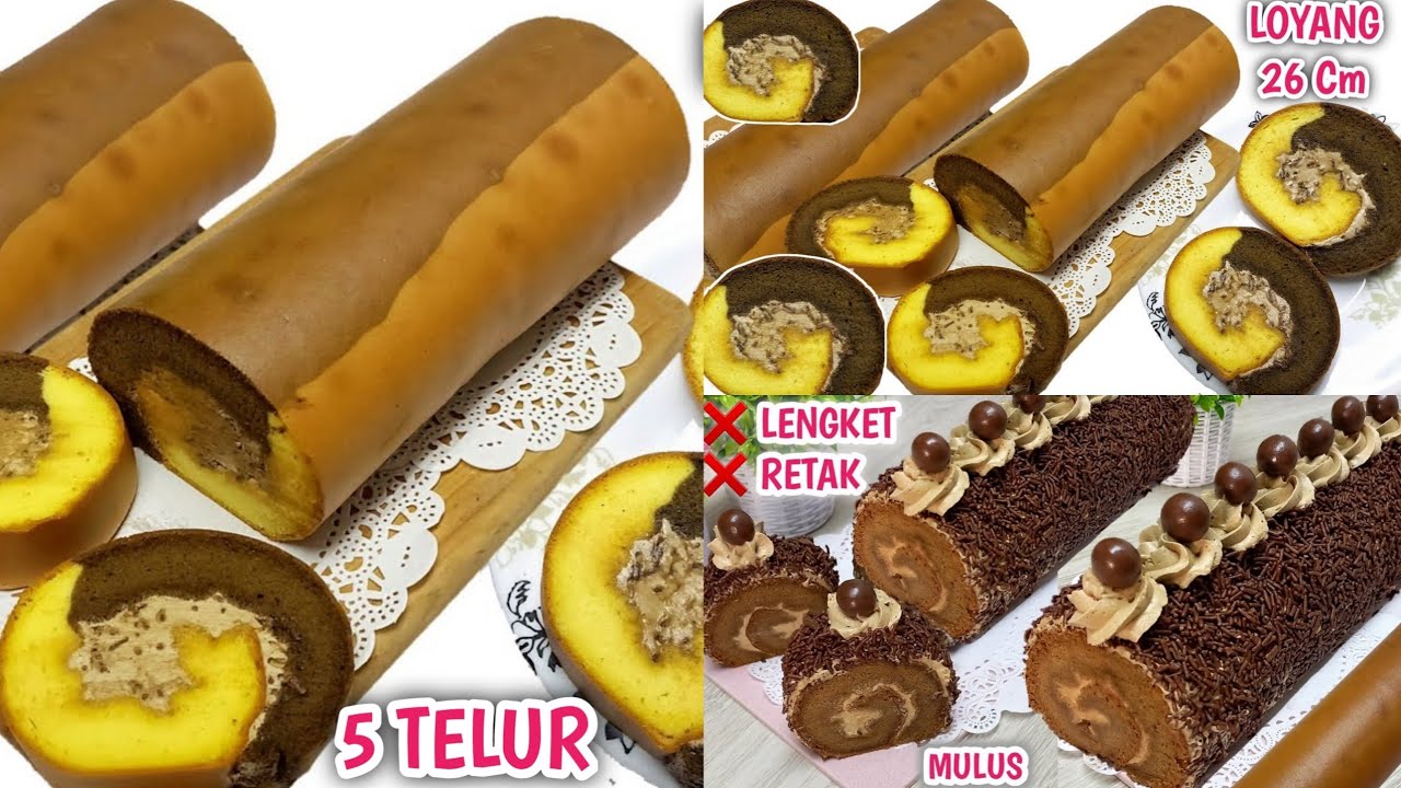 2 Resep Bolu Gulung 5 Telur Loyang 26cm Anti Lengket Anti Patah