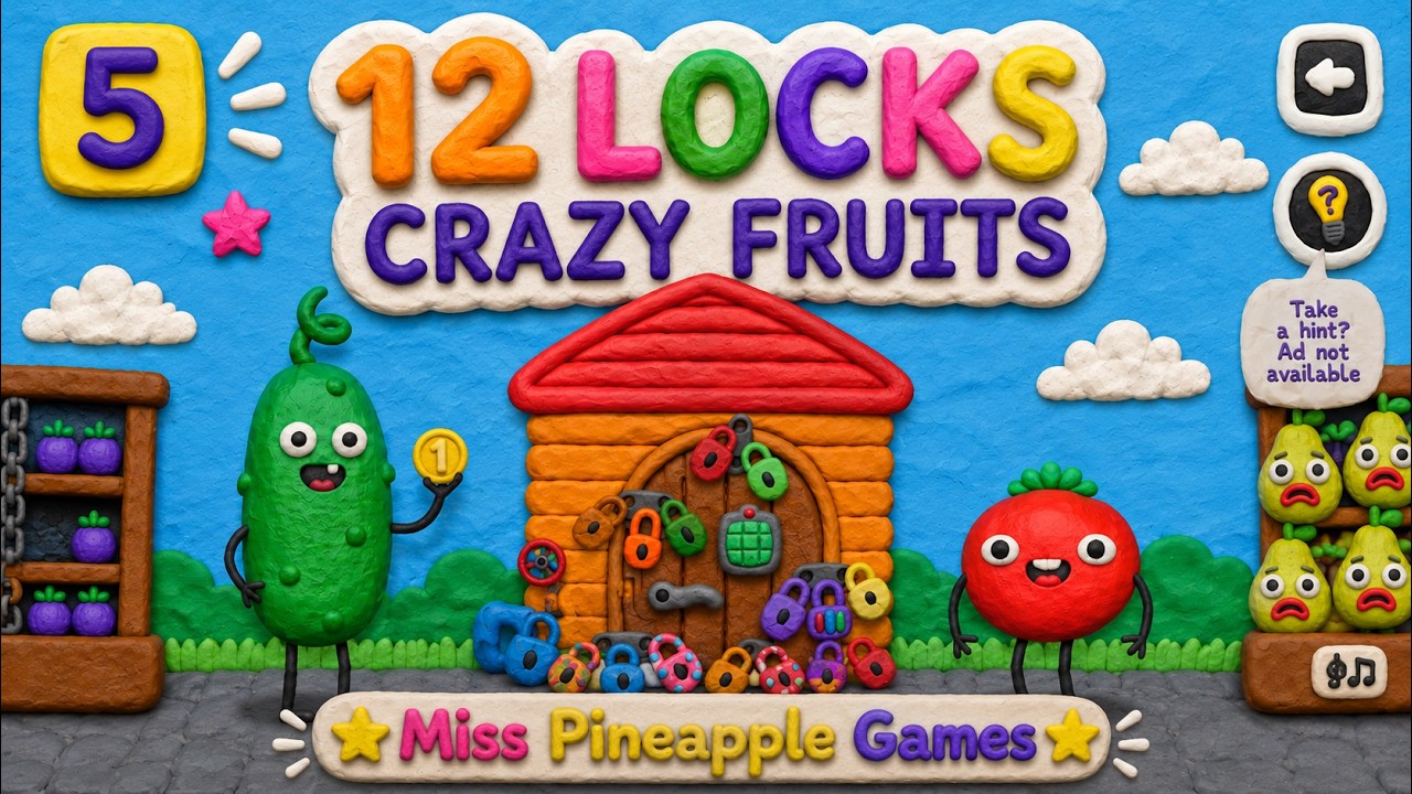 12 Locks Crazy Fruits Level 5 Full Walkthrough - YouTube
