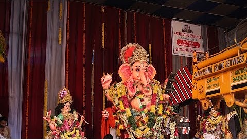 Khairatabad Ganesh lifting with crane