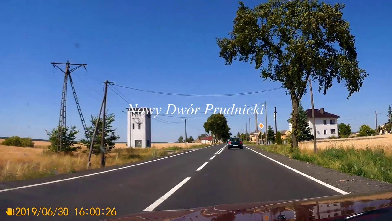 Jedziemy autem z Głogówka do Gogolina przez Krapkowice 30 062019 r