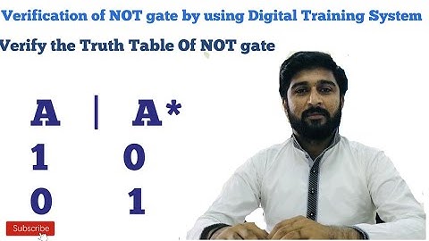 Verification of NOT gate by using Digital Training System | Physics | Electronics