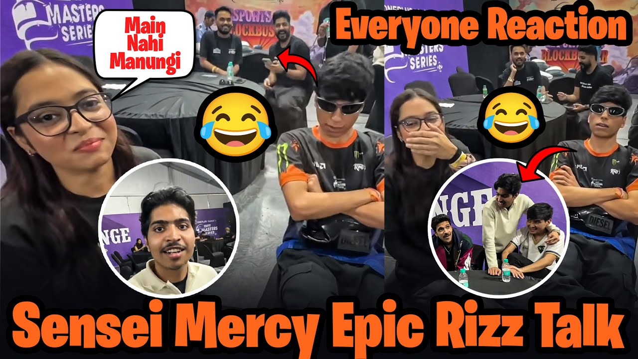 Sensei Rizz Mercy Blush 🤭 NinjaJOD ManYa Ocean Epic Reaction 🤣 | BGMS Lan Fun