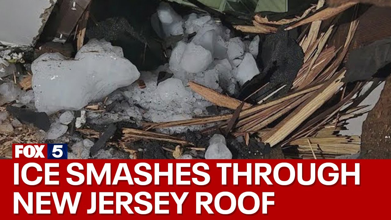 NJ family escapes injury when massive chunk of ice falls from sky