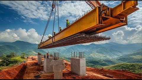 Amazing Modern Bridge Construction Process！Large-Scale Bridge Factory!