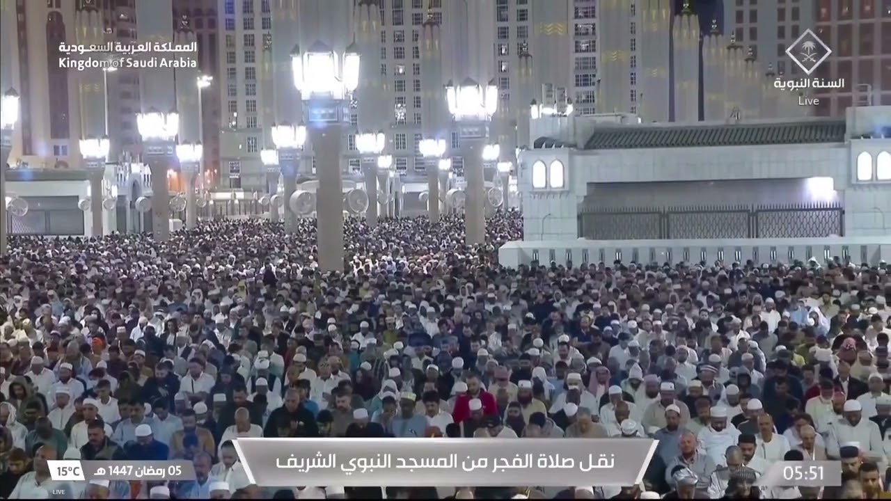 صلاة الفجر للشيخ عبدالباري الثبيتي 5 رمضان 1447هـ