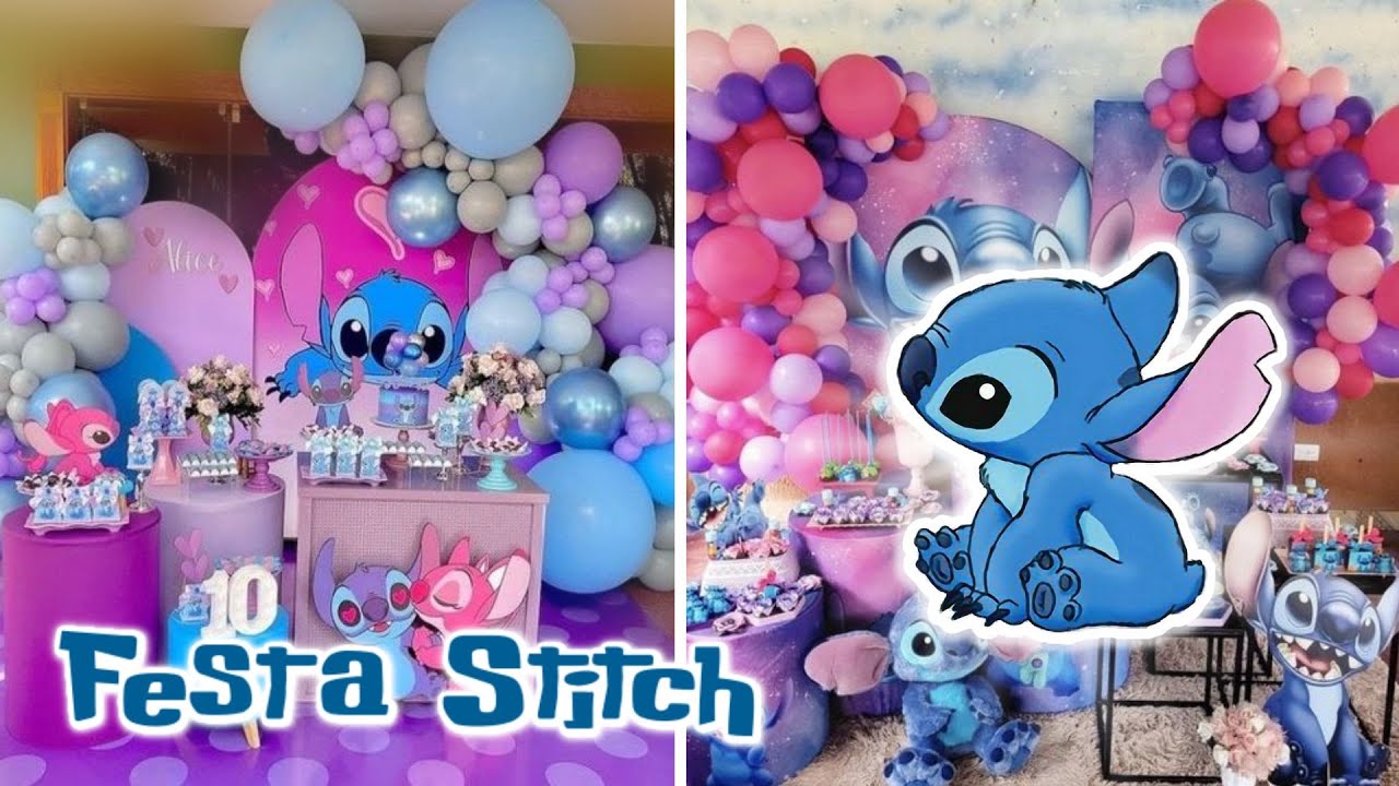 Um show de delicadeza nesse aniversário com tema do Stitch que acontec